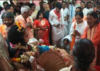 Kumari Puja’ ritual organizes by the Shri Shri Bholananda Sevashram