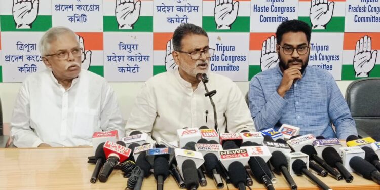 TPCC demand resignation of CM of Tripura