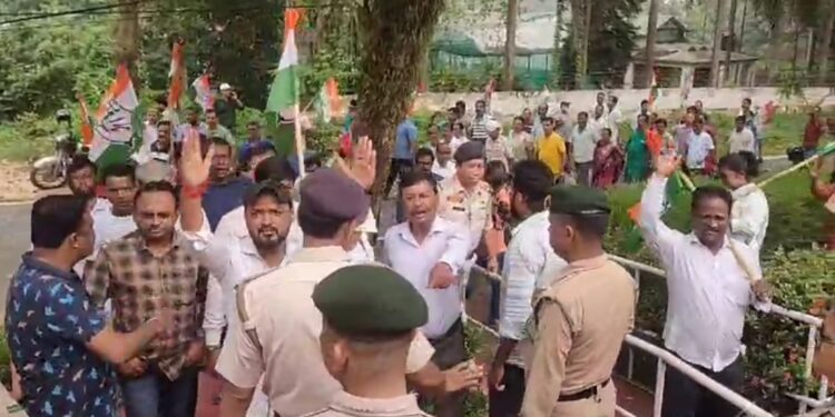 Youth Congress stages protest against Tripura Human Rights Commission