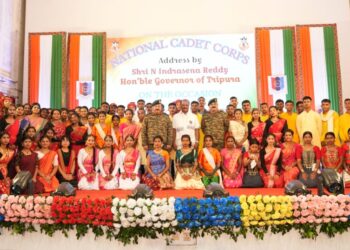 Tripura GUV attends NCC program at 21 Sector Assam Rifles