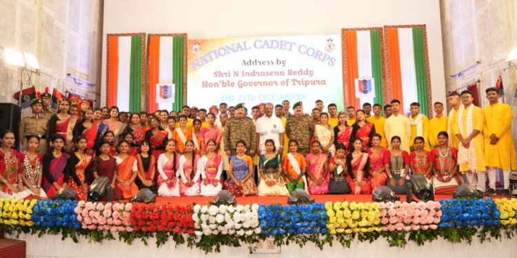 Tripura GUV attends NCC program at 21 Sector Assam Rifles