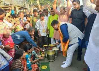 Minister Sushanta Chowdhury Attends Hari Naam Sankirtan Festival