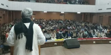 Manik Sarkar Encourages Unity and Struggle at National Education Day Meeting
