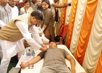 Blood Donation Camp Organized by Nine Bullets Club in Agartala