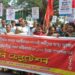 CITU stages  massive protest rally