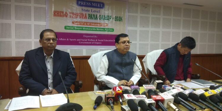State-Level Khelo Tripura Para Games to be Held on December 18 and 19