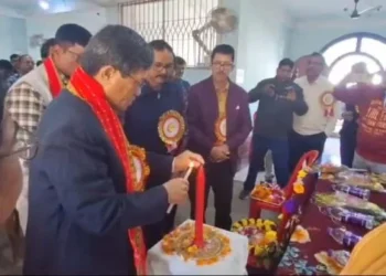 Leader of Opposition Jitendra Choudhury attends blood donation camp