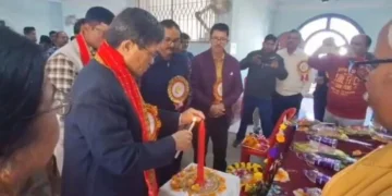 Leader of Opposition Jitendra Choudhury attends blood donation camp