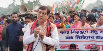 Birjit Sinha raised alarm over the illegal construction of dam by Bangladesh on Manu River