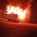 Picnic bus caught fire : Several Injured