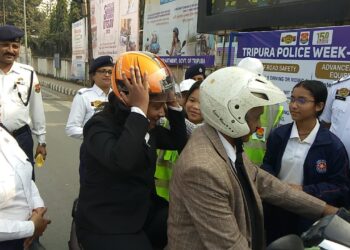 Traffic Awareness: Student took responsibility of traffic police