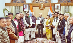 Manipur Chief Minister N. Biren Singh submitted his resignation to Governor A.K. Bhalla
