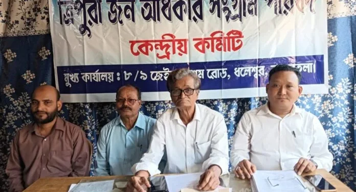 Tripura Jana Adhikar Sangram Parishad mass sit-in in Agartala on February 20th