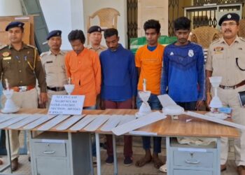 Tripura Police arrested burglars with several recovered items stolen from the CBI camp