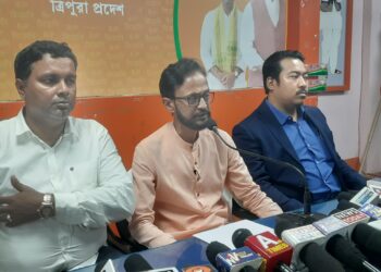 Tripura BJP protests CPI(M) criticism of central government’s financial assistance to flood-affected state