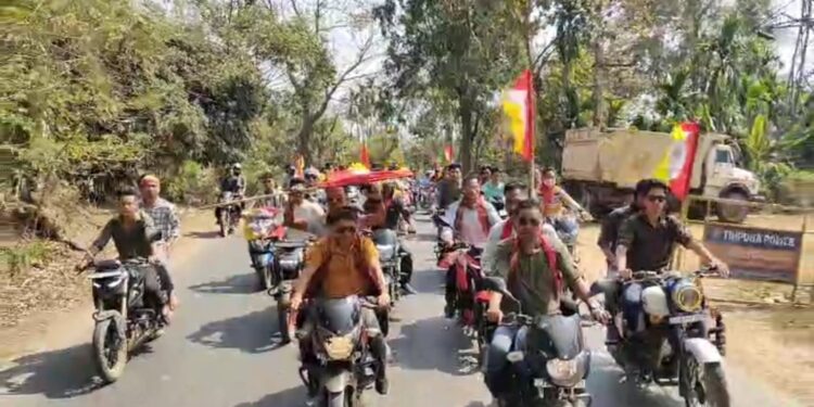 YTF organizes a massive bike rally across Tripura