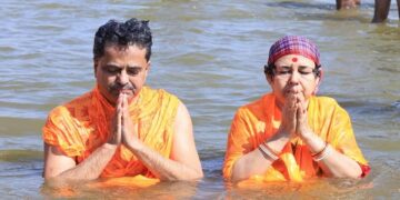 Tripura Chief Minister Manik Saha along with wife visits Maha Kumbh Mela 2025