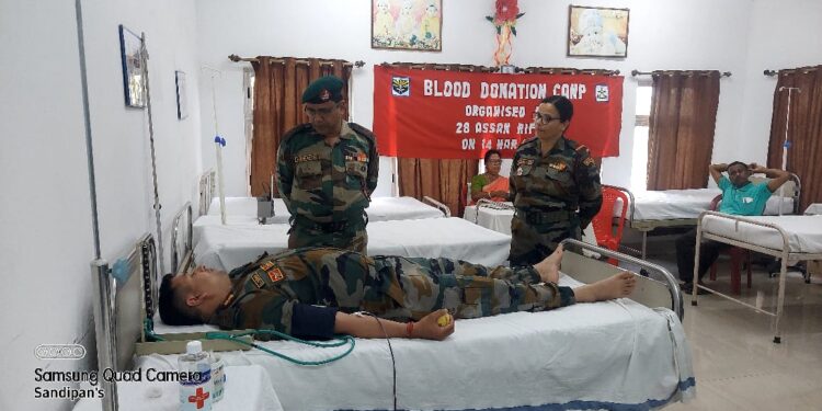 ASSAM RIFLES ORGANIZES BLOOD DONATION CAMP TO CELEBRATE HOLI IN A MEANINGFUL WAY