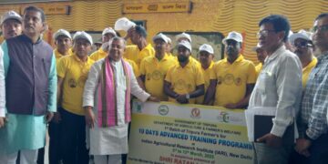 First batch of 20 farmers from Tripura left for a 10-day advanced training program