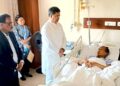 CM vsits TIPRA Motha President Bijoy Kumar Hrangkhawl in Hospital, Wishes Him a Speedy Recovery