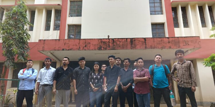 TISF gathered at Secondary Education Board demanding the adoption of Roman script for Kokborok language in secondary and HS exams