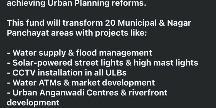 Ministry of Finance approved ₹240.5 crore for urban planning and development in Tripura