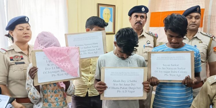 East Agartala Police recovred stolen gold jewellery worth over Rs 50 lakh