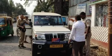 District Congress President  alleged attack under police security