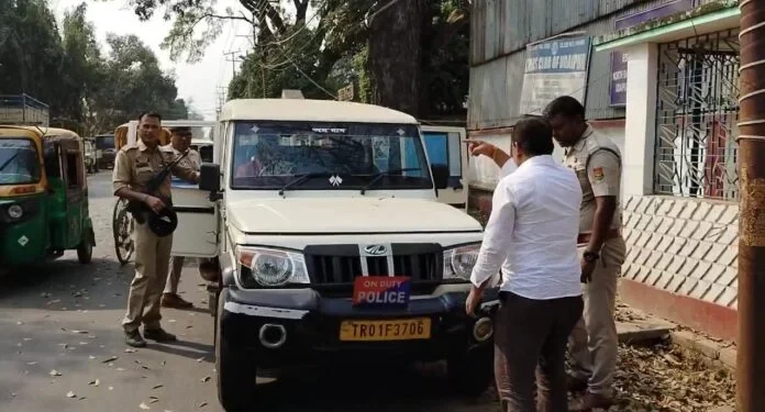 District Congress President  alleged attack under police security
