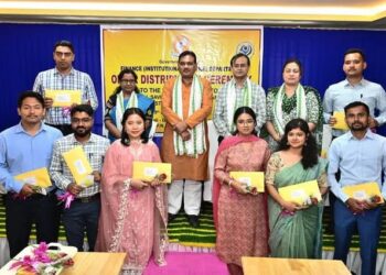 Finance Minister Pranajit Singh Roy distributes appointment letters to 11 newly recruited individuals