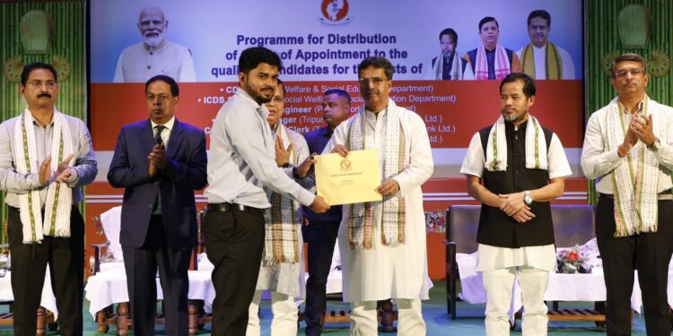 479 Appointment Letters Distributed in Agartala, Reinforcing Transparent Recruitment