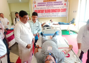 Voluntary Blood Donation Camp Organized at Agartala GB Hospital Auditorium