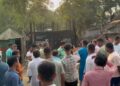 Congress state president Asish Kumar Saha, visited the Motinagar area along the India-Bangladesh border