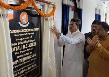 Chief Minister Dr. Manik Saha  inaugurates six newly constructed two-storied school buildings
