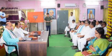 BJP Tripura Leadership Reviews Ongoing National Campaigns