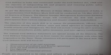 Agartala Selected for Wartime Drill Amid Regional Tensions