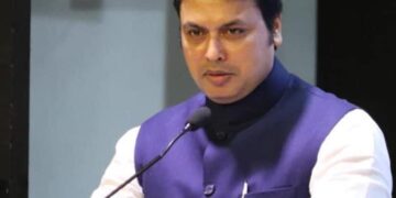 MP Biplab Kumar Deb Arrives in Tripura for Yoga Day Event, Offers Condolences to Bereaved Families