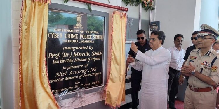 Tripura CM Manik Saha Asserts Tough Stand on Illegal Migration Amid Alliance Pressure; Inaugurates Cyber Police Station