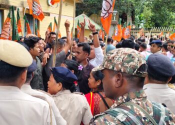 BJP Janajati Morcha Storms MLA Hostel, Demands Sudip Roy Barman’s Resignation Over Tribal Remark