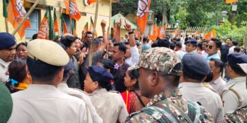 BJP Janajati Morcha Storms MLA Hostel, Demands Sudip Roy Barman’s Resignation Over Tribal Remark