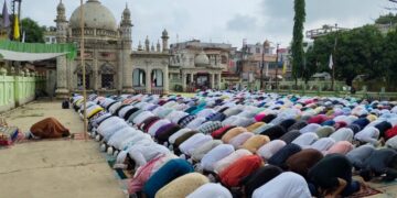 Thousands Gather at Gedu Mia Mosque in Agartala to Celebrate Eid-ul-Zuha