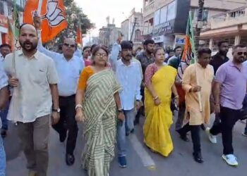 BJP Youth Wing Stages Protest in Agartala, Demands Arrest of Youth Congress Leader Shahjahan Miah
