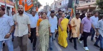 BJP Youth Wing Stages Protest in Agartala, Demands Arrest of Youth Congress Leader Shahjahan Miah