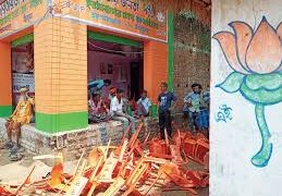 BJP Office Vandalised in Kalachhara Bazaar, Police Begin Investigation