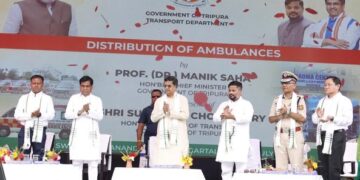 Tripura CM Inaugurates 16 BLS Ambulances and Vehicle Tracking System to Boost Road Safety