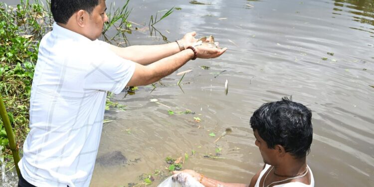 Tripura aims fish self-sufficiency; Minister Das leads seed drive