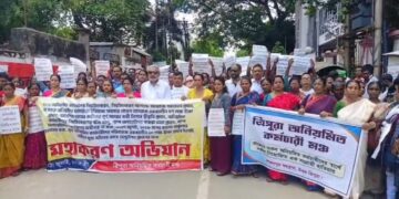 Irregular Govt Employees Rally in Agartala, Demand Regularization