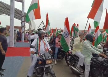 Rajya Sabha MP Rajib Bhattacharjee joins Delhi ‘Tiranga Rally’ ahead of I-Day