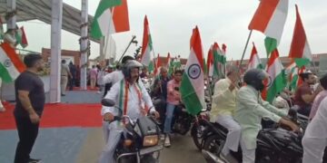 Rajya Sabha MP Rajib Bhattacharjee joins Delhi ‘Tiranga Rally’ ahead of I-Day