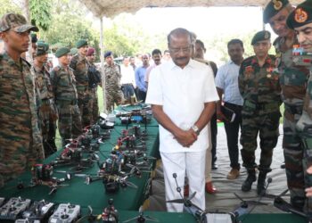 Governor Indra Sena Reddy Nallu Attends Joint Drone Demonstration by Indian Army and Assam Rifles in Agartala
